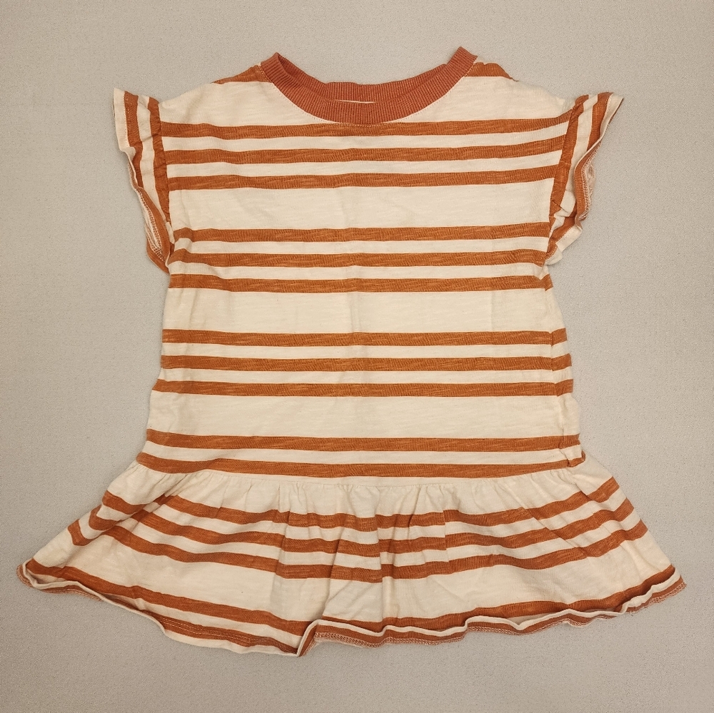 Little Co. Orange Striped Dress (2T)